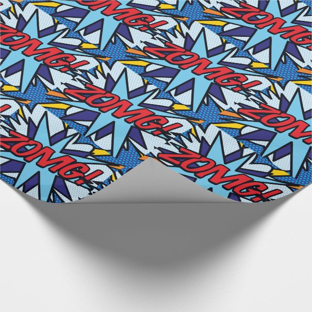 Papier Cadeau Bande dessinée Pop Art ZOMG (Coin)