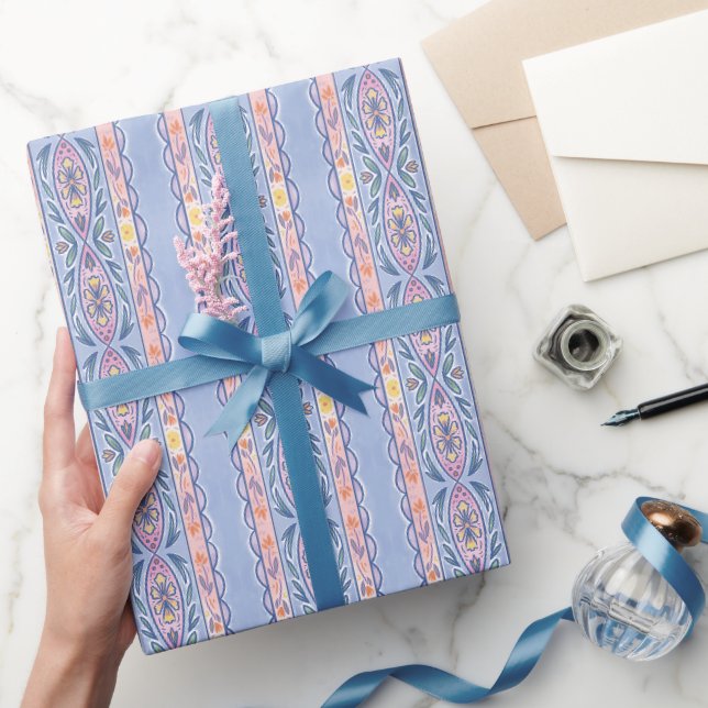 Papier Cadeau Bande florale du printemps (Cadeaux)