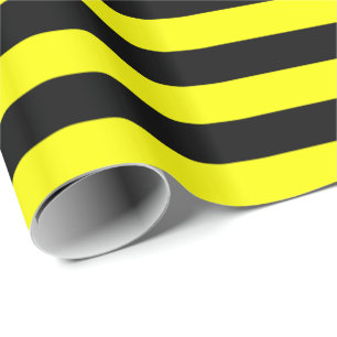Papier Cadeau Bande jaune et noire