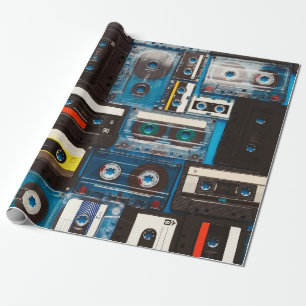 Papier Cadeau Bandes audio rétro