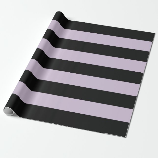 Papier Cadeau Bandes d'ailes violettes noires et claires (Déroulé)