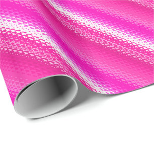 Papier Cadeau Bandes de verre dépoli - rose et fuchsia