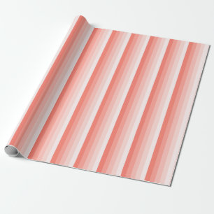 Papier Cadeau Bandes d'ombre de pêche corail