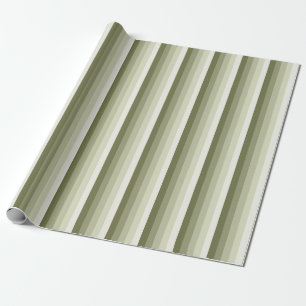 Papier Cadeau Bandes d'ombre vert olive