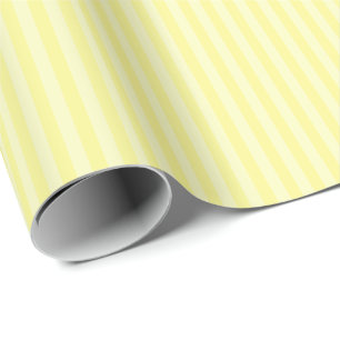 Papier Cadeau Bandes jaunes et jaunes pâles