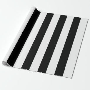 Papier Cadeau Bandes noires et blanches