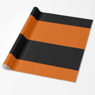 Papier Cadeau Bandes noires et orange