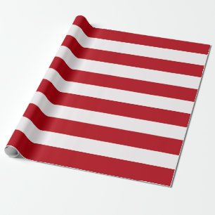 Papier Cadeau Bandes rouges et blanches