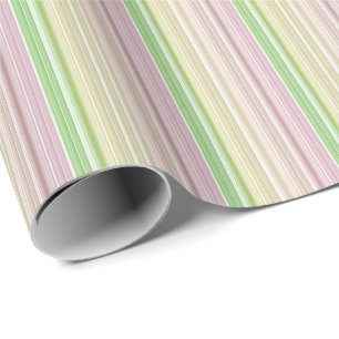 Papier Cadeau Bandes vert violet rose jaune