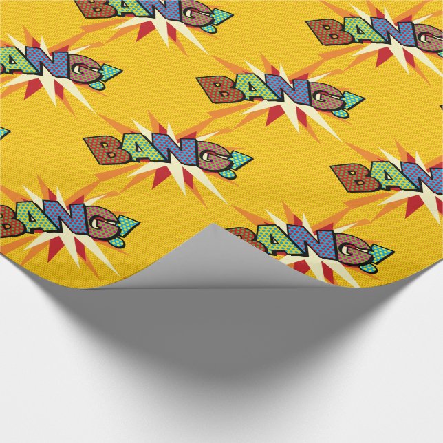 Papier Cadeau BANG Fun Retro Comédie Livre Pop Art (Coin)
