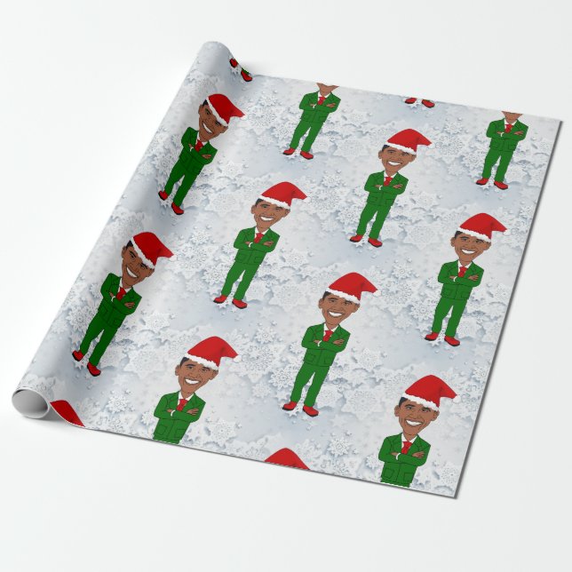 Papier Cadeau barack obama santas (Déroulé)