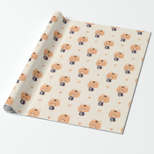 Papier Cadeau Barista Tigre Mignon