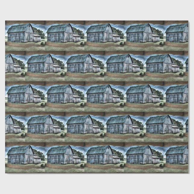 Papier Cadeau Barne rustique (Plat)