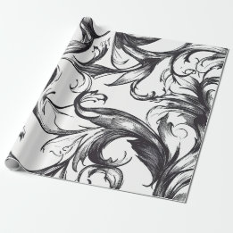 Papier Cadeau Baroque Flourish Wrapping Paper