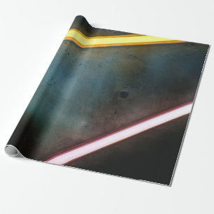 Papier Cadeau Barre en métal jaune et rouge