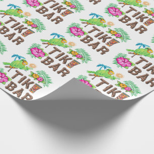 PAPIER CADEAU BARRE TROPICALE TIKI