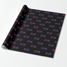 Barres de logo WMSA Gift Wrap sur fond noir mat, 6