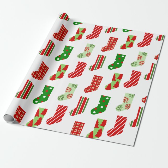 Papier Cadeau Bas de Noël (Déroulé)