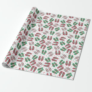 Papier Cadeau Bascules électroniques de Noël de plage