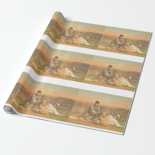 Papier Cadeau Base-ball classique SUPÉRIEUR