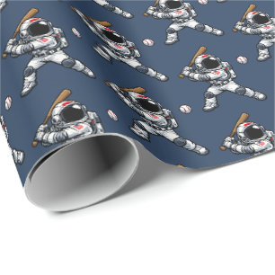 Papier Cadeau Baseball Astronaute