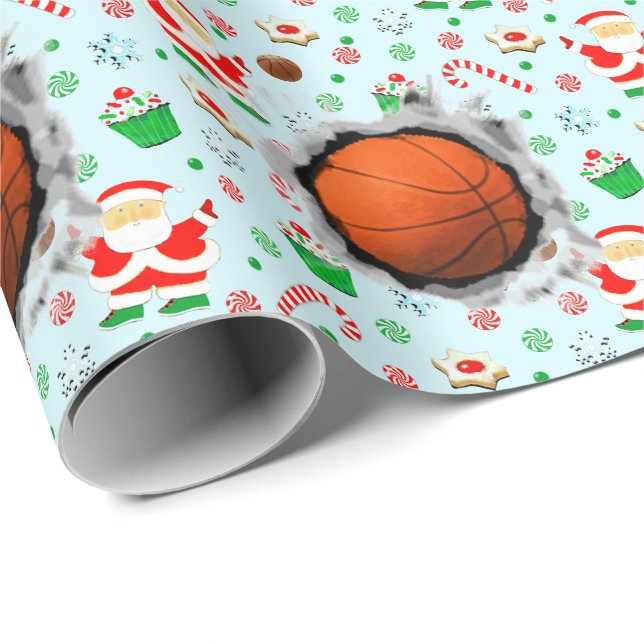 Papier Cadeau Basket-ball (Coin rond)