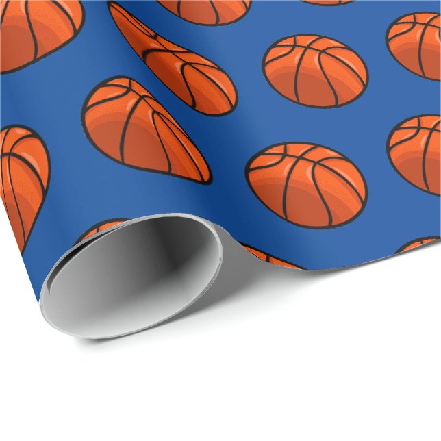 Papier Cadeau Basket-ball Anniversaire Cadeau Wrap Sport Thème P (Coin rond)
