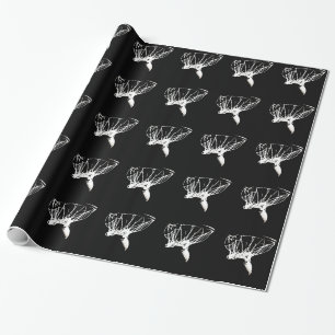 Papier Cadeau Basket-ball Black White Pop Art