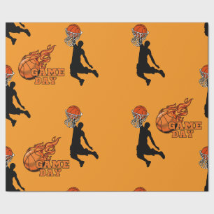 Papier Cadeau basket-ball folie enfants