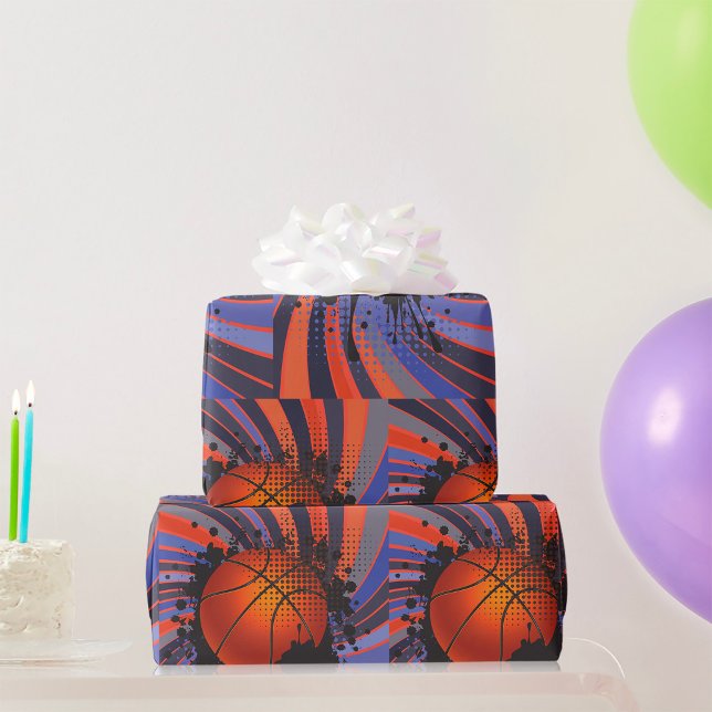 Papier Cadeau Basket-ball rétro (Créateur téléchargé)