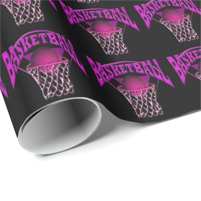 Papier Cadeau Basket-ball sur le Net (Coin rond)