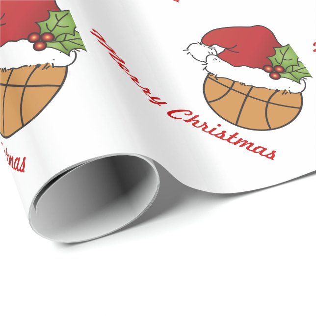 Papier Cadeau Basket de Noël (Coin rond)