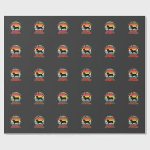 Papier Cadeau Basset Retriever Rétro Coucher de soleil Chien
