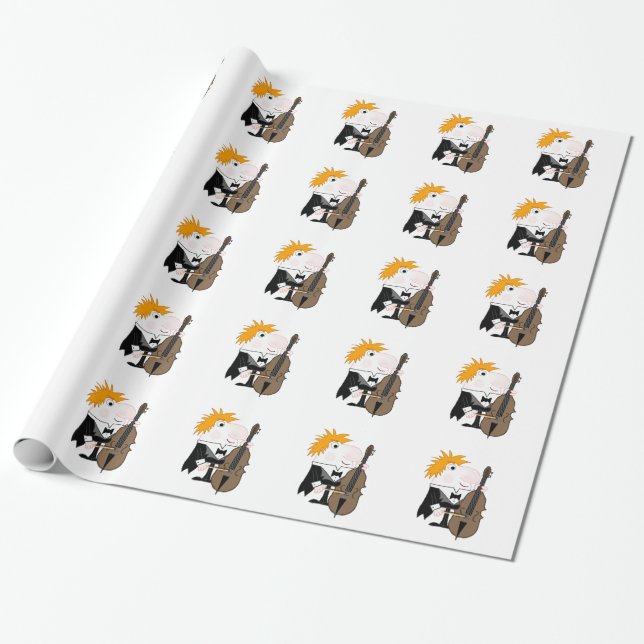 Papier Cadeau Bassiste (Déroulé)