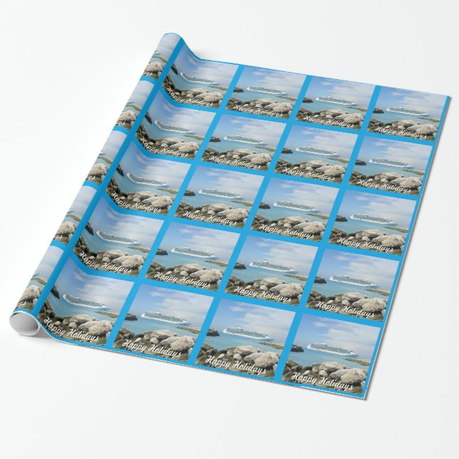 Papier Cadeau Bateau de croisière à la coutume de CocoCay (Déroulé)