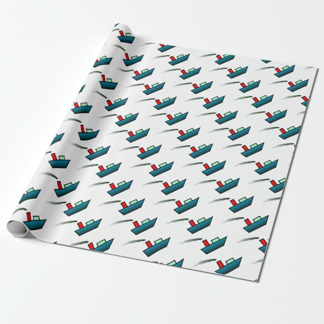 Papier Cadeau Bateau de jouet. Bateau de jouet.  Bateau de jouet (Déroulé)