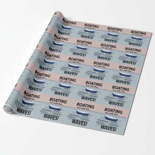 Papier Cadeau Bateau Navigation Voilier 