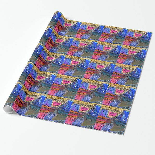 PAPIER CADEAU BATEAUX DE CANAL (Déroulé)