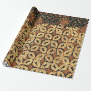 Papier Cadeau Batik Earthy Coffee Bean Élégant Rustique robuste
