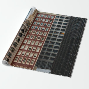 PAPIER CADEAU BÂTIMENT EN BÉTON ROUGE À HAUTE AUGMENTATION