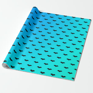 Papier Cadeau Bats minuscules bleu