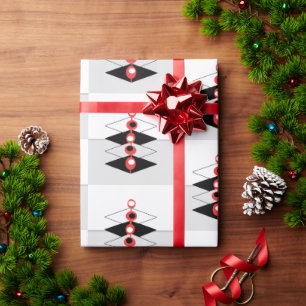 Papier Cadeau Baubles d'art atomique rétro