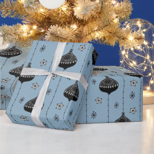Papier Cadeau Baubles de vacances Noël contemporain moderne