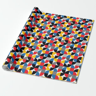 Papier Cadeau Bauhaus Style Art Géométrique Rétro