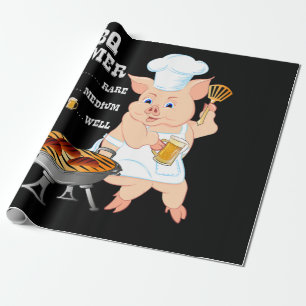 Papier Cadeau BBQ   BBQ Timer Pig Grill Barbecue Beer Lover Men