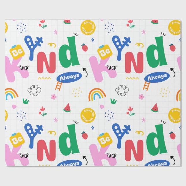 Papier Cadeau Be Kind Always (Plat)