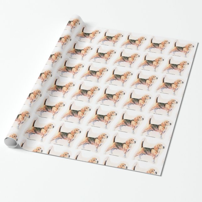 Papier Cadeau Beagle (Déroulé)