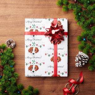 Papier Cadeau Beagle de Noël