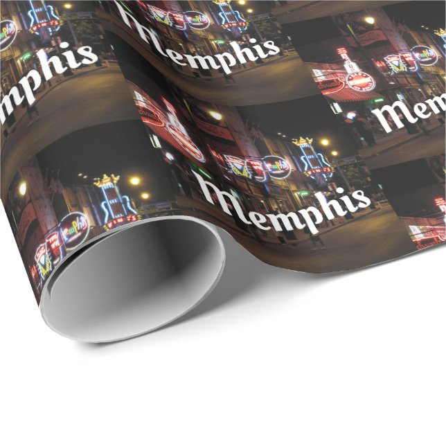 Papier Cadeau Beale Street, Memphis, Tennessee (Coin rond)