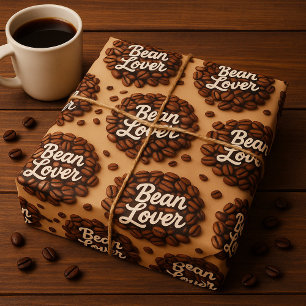 Papier Cadeau Bean Lover Fèves de café esthétique